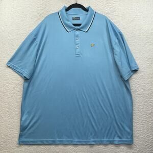 Jack Nicklaus Polo Shirt Mens 4XL Blue Big & Tall Yellow Bear Golf Classic Logo